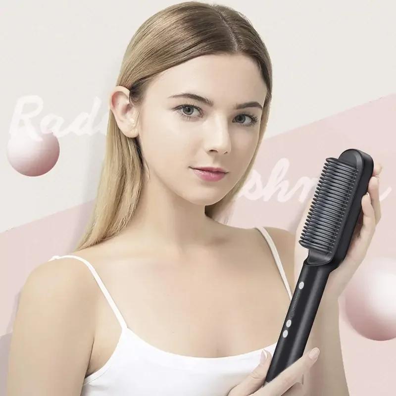 Lisseur Électrique Professionnel Rapide, Peigne Chaud, Soins Personnels, Brosse de Coiffure Multifon