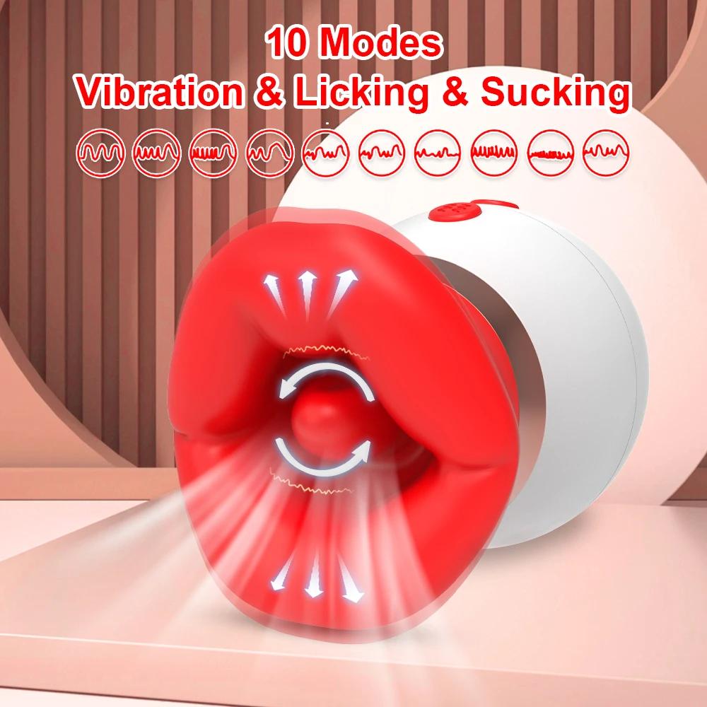 Vibromasseur à Succion pour Femme, Léchage de Langue, Ventouse de Clitoris, Continents Oraux Féminin