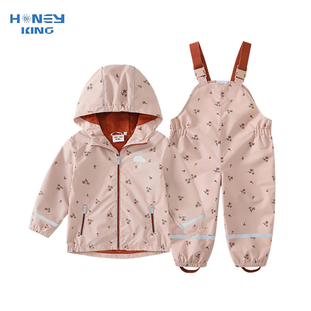 HONEYKING ensembles de vêtements pour enfants imperméable costume bébé salopette imperméable pantalo