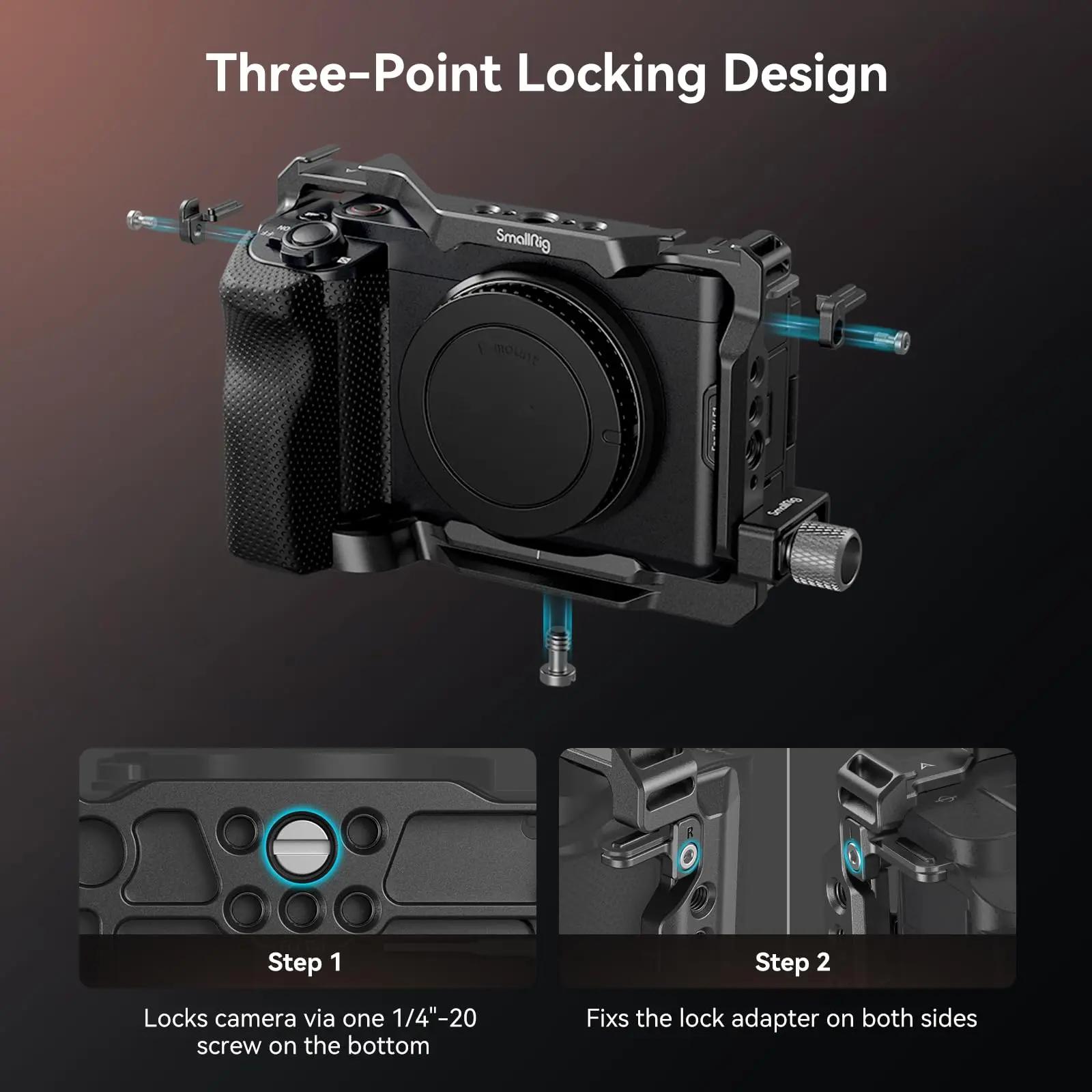 Kit de Cage SmallRig ZV-E1 avec poignée en Silicone et serre-câble pour étui pour Sony ZV-E1 avec pl
