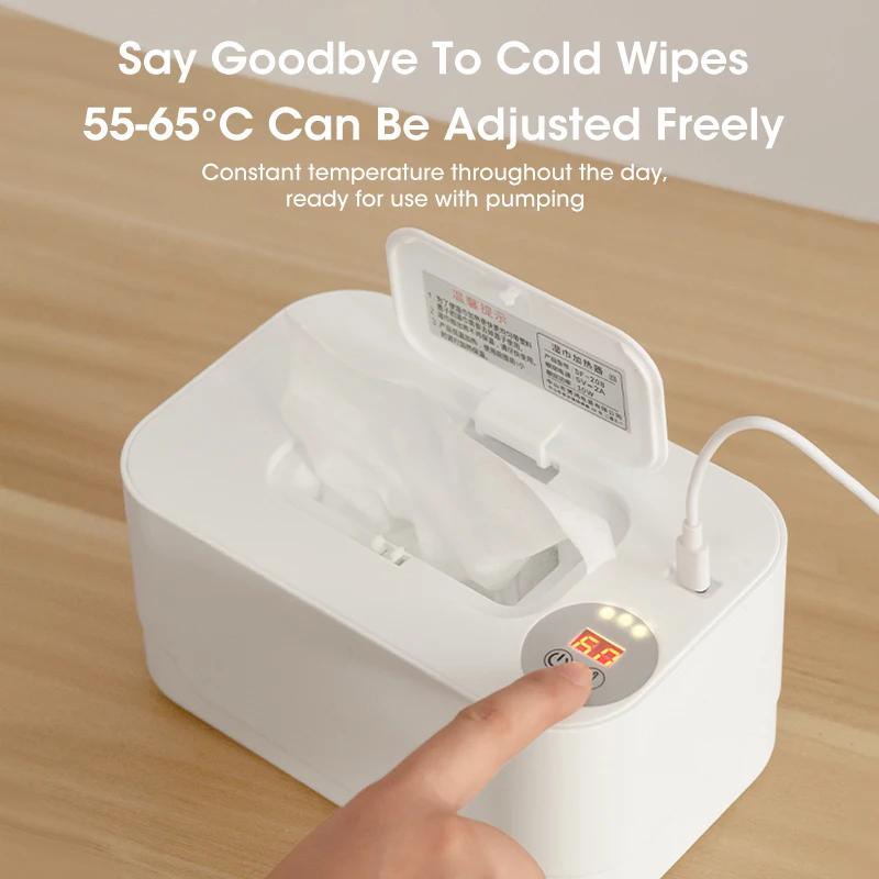 Écran LED chauffe-lingettes pour bébé, distributeur de serviettes humides, Portable, Charge USB, cha