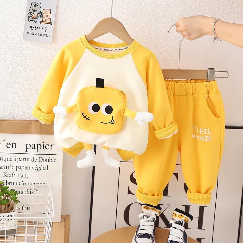 Ensemble de vêtements pour bébés garçons, combinaisons de Sport pour enfants, sweat-shirt et pantalo