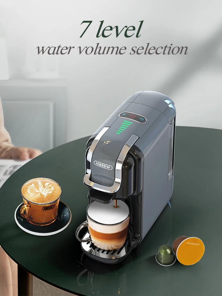 HiBREW Machine à café à capsules multiples, chaud/froid Dolce Gusto lait Nespresso Capsule ESE Pod c