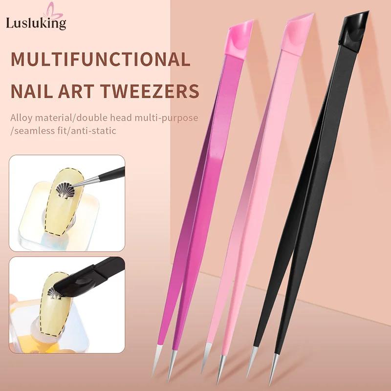 Pincettes à Double tête multi-usage, tête de pressage en Silicone, outil de coupe des ongles, prise 