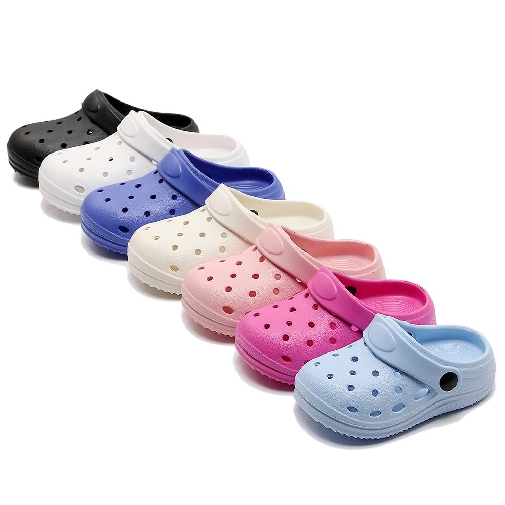 Sandales à trous pour enfants, chaussures pour enfants, pantoufles souples antidérapantes, Design Si
