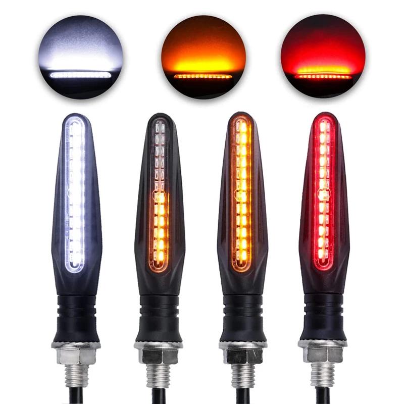 Clignotants LED pour motos, 12 x 335SMD, 2 ou 4 pièces, indicateur lumineux pliable, 12V, IP67 clign