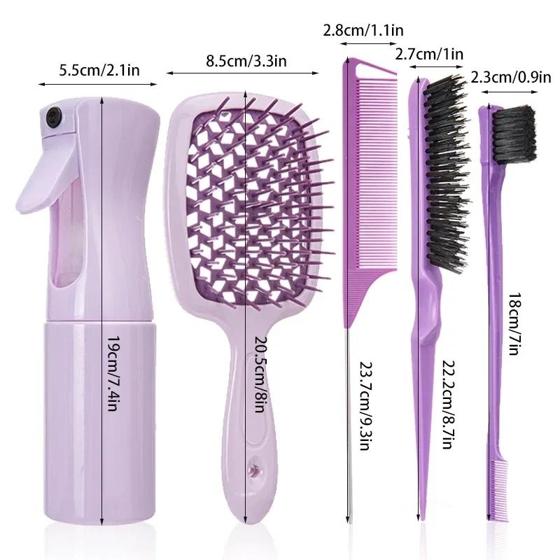 Ensemble d'outils pour cheveux, peigne creux à coussin d'air, Massage du cuir chevelu, peigne à queu