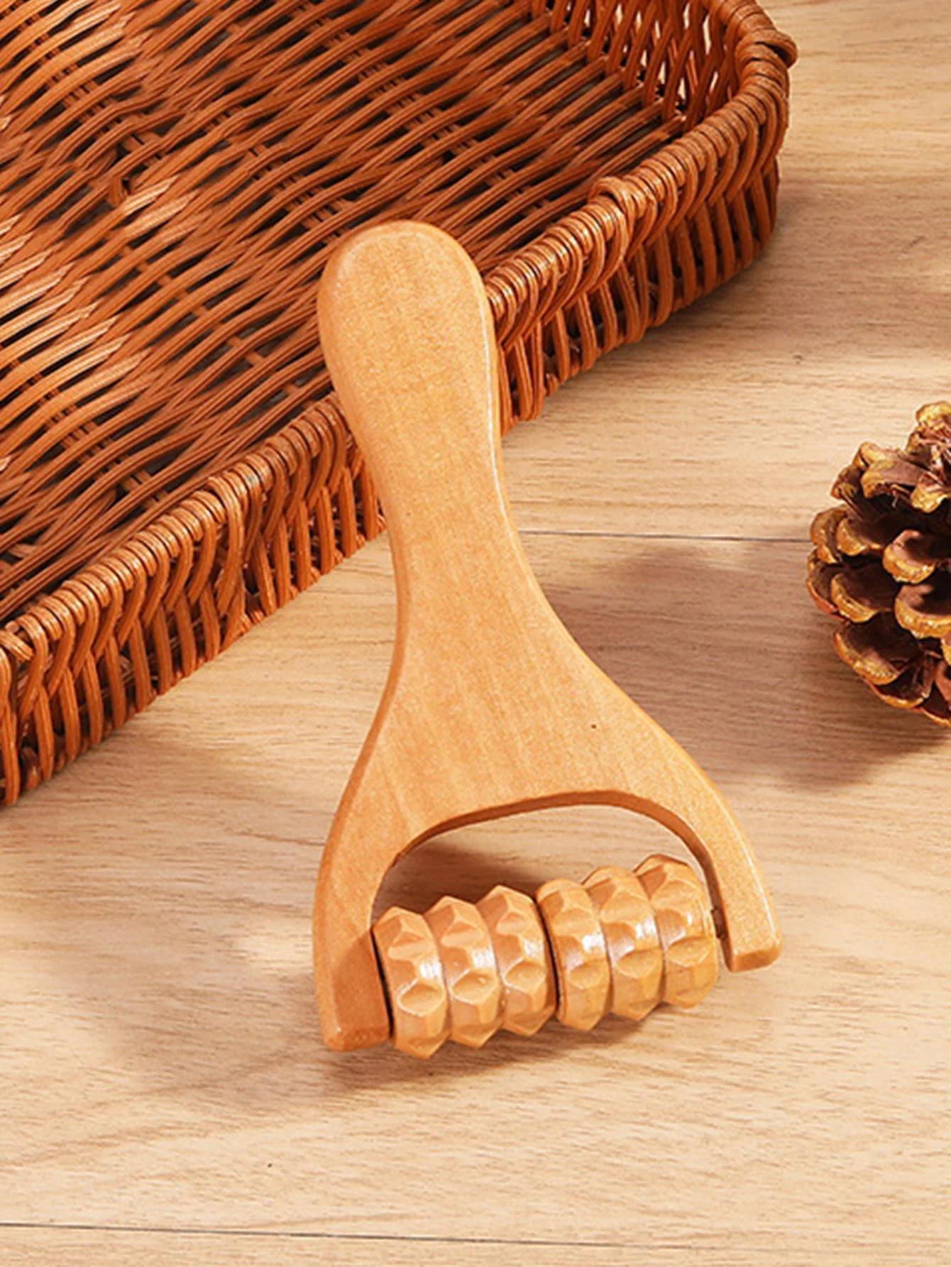 Rouleau en bois masseur thérapie corps masseur visage épaule cou main pousser roulant masseur corps 