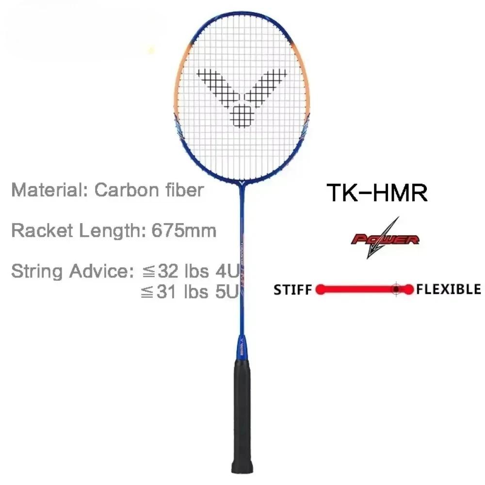 Raquette de Badminton haute tension originale   4U 5U 6U TK-HMR, marteau de propulseur en carbone 10