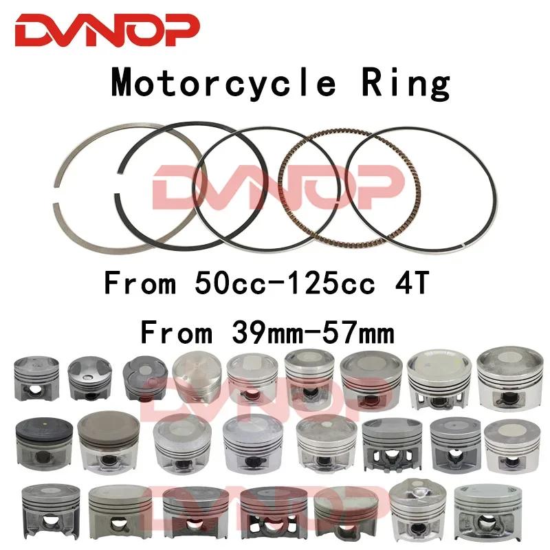 Segment de Piston de moto pour 50cc 60cc 70cc 80cc 100cc 125cc 37mm 38mm 39mm 44mm 47mm 49mm 50mm 52