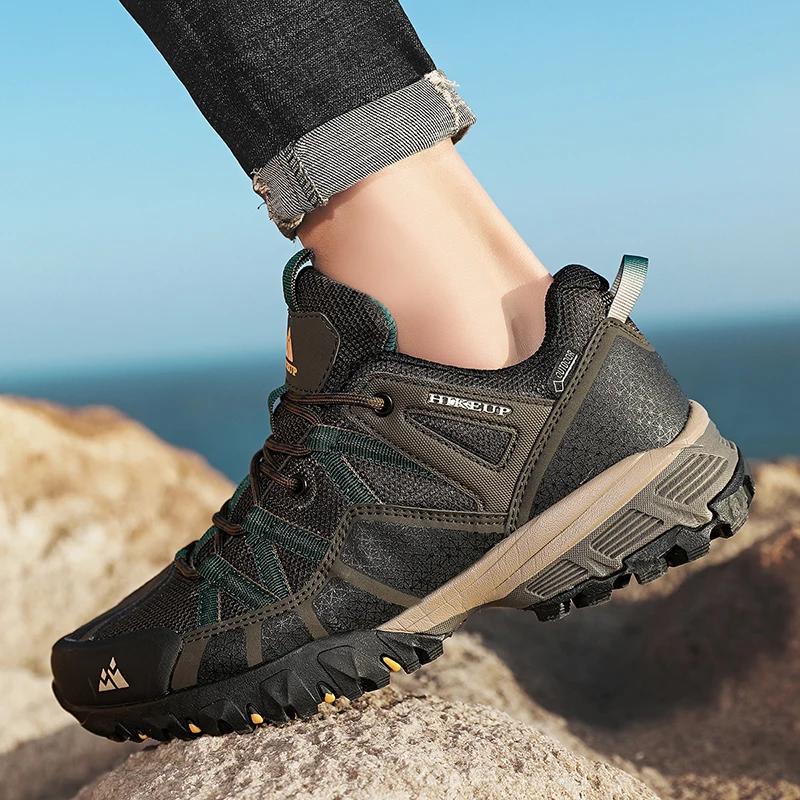 Baskets respirantes HIKEUP anti-baume pour homme - Randonnée course trekking sports montagne