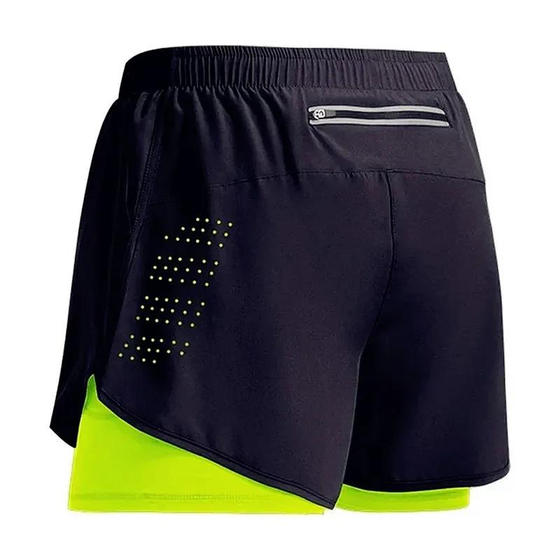 Shorts d'entraînement 2-en-1 homme 2026 - Séchage rapide pour gym, plage et course à pied