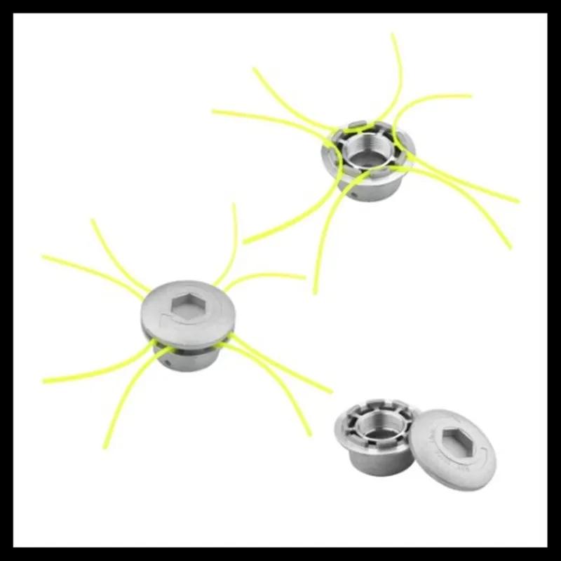 Tête de coupe gazon universelle en aluminium avec 4 lignes tête de débroussailleuse fil tête de lign