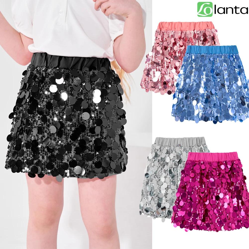 LOLParquet-Mini jupe à paillettes pour filles, jupe crayon à paillettes pour tout-petits, taille éla