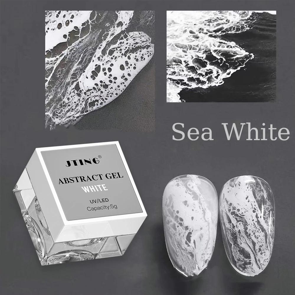 5ml noir blanc Ombre floraison vernis à ongles bulle océan mer vague Gel marbre dégradé Gel Semi Per