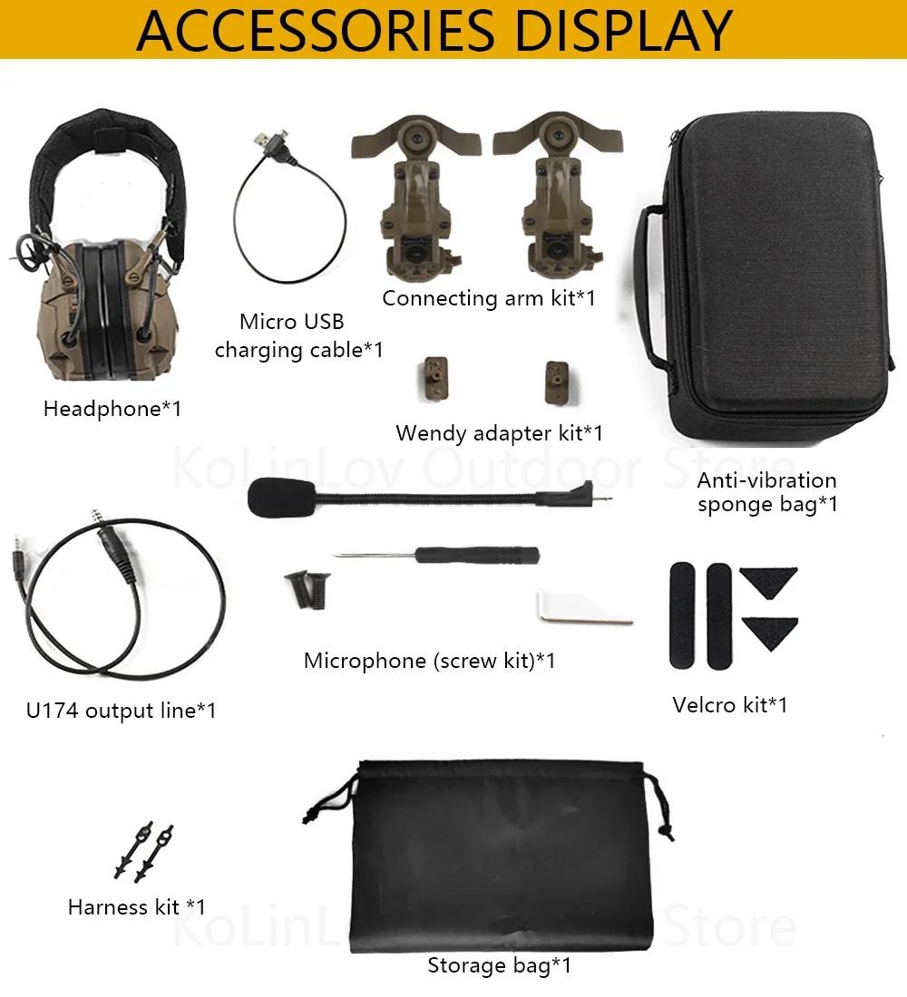 Casque DulBluetooth à réduction de bruit pour coque de noyau OPS et casque de M-LOK Wendy chasse tir