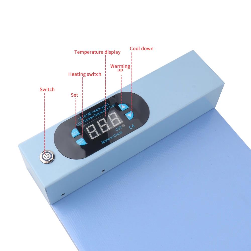 Séparateur d'écran LCD LF-918E, séparateur d'écran bleu, tampon de séparation de scène chauffant pou