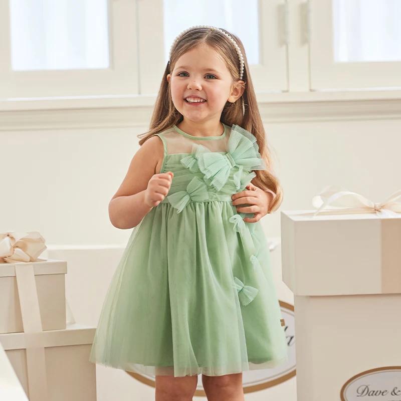 Robes de fête d'anniversaire pour filles Dave Bella, robes de princesse en maille élégantes pour l'é