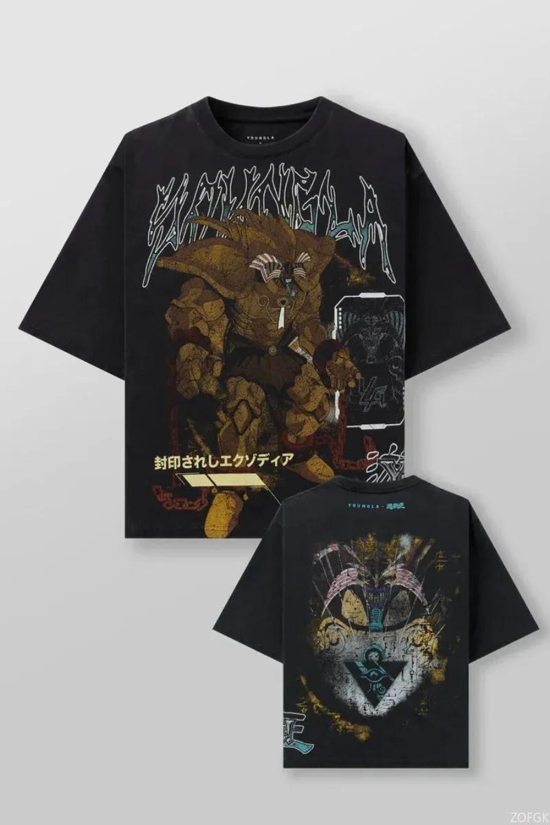 2025 Yu-Gi-Oh T-shirt imprimé surdimensionné à la mode Fan de jeu été hommes et femmes mode décontra