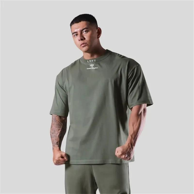 Japon et royaume-uni coton chemise de Sport Sport Fitness ample grande taille M-XXXL t-shirt hommes
