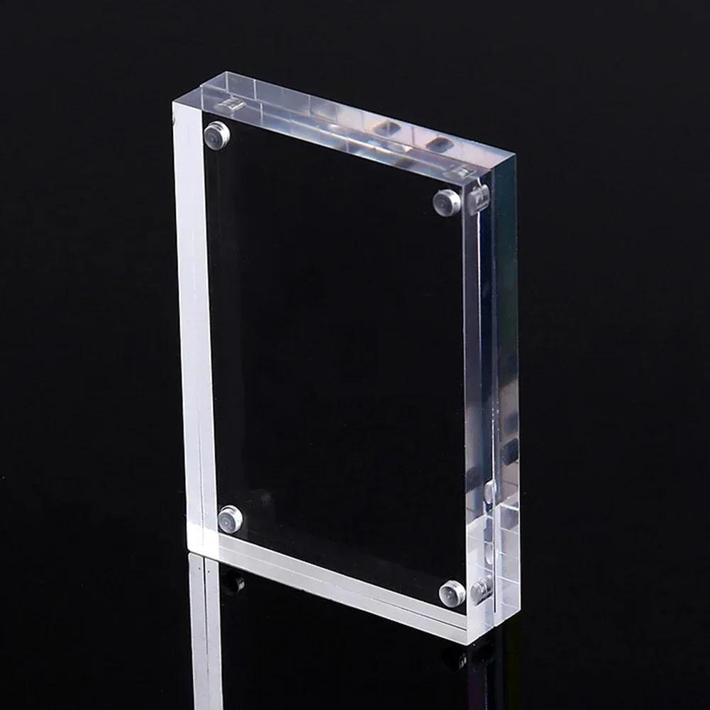 1 Pc cadre Photo Transparent acrylique cadre d'affichage magnétique affiche présentoir 3/5mm pour ch