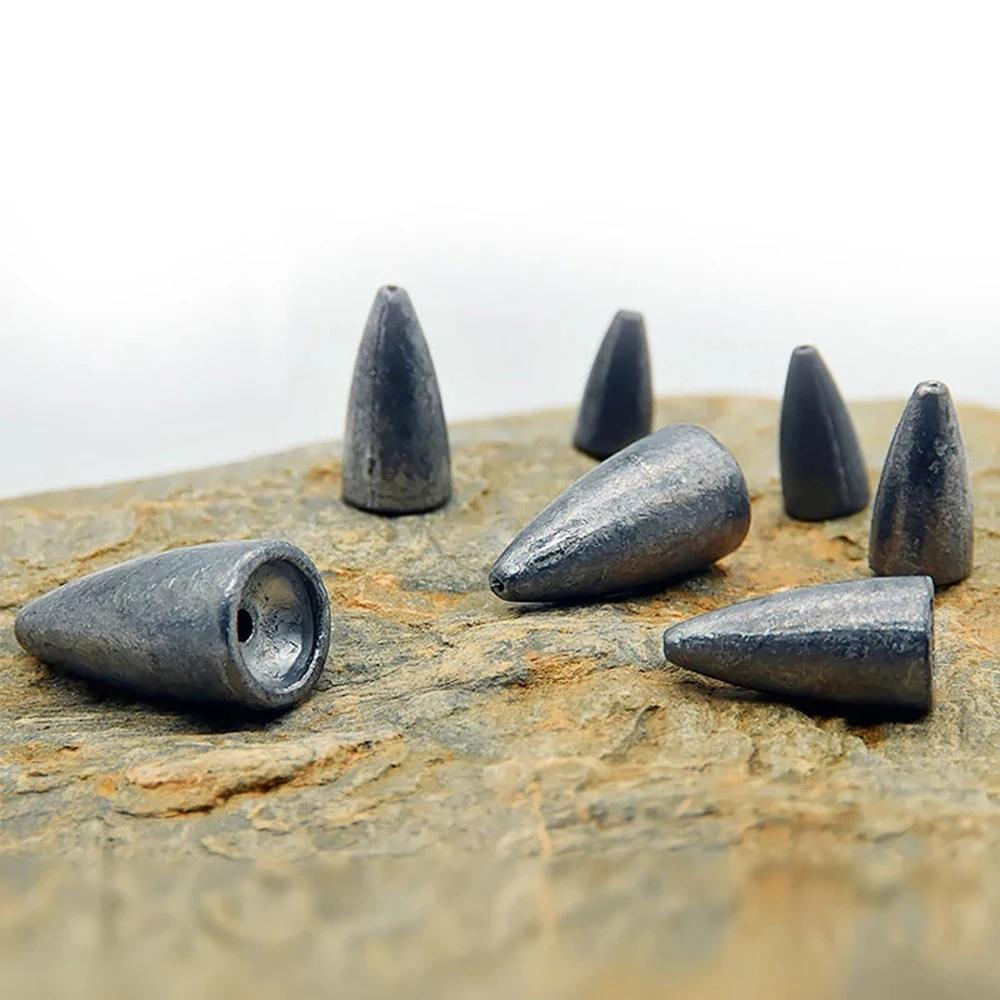 DNDYUJU 10 pièces plomb plombs poids de pêche 2/3.5/5/7/10/14/20g balle plomb poids gabarit tête d'e