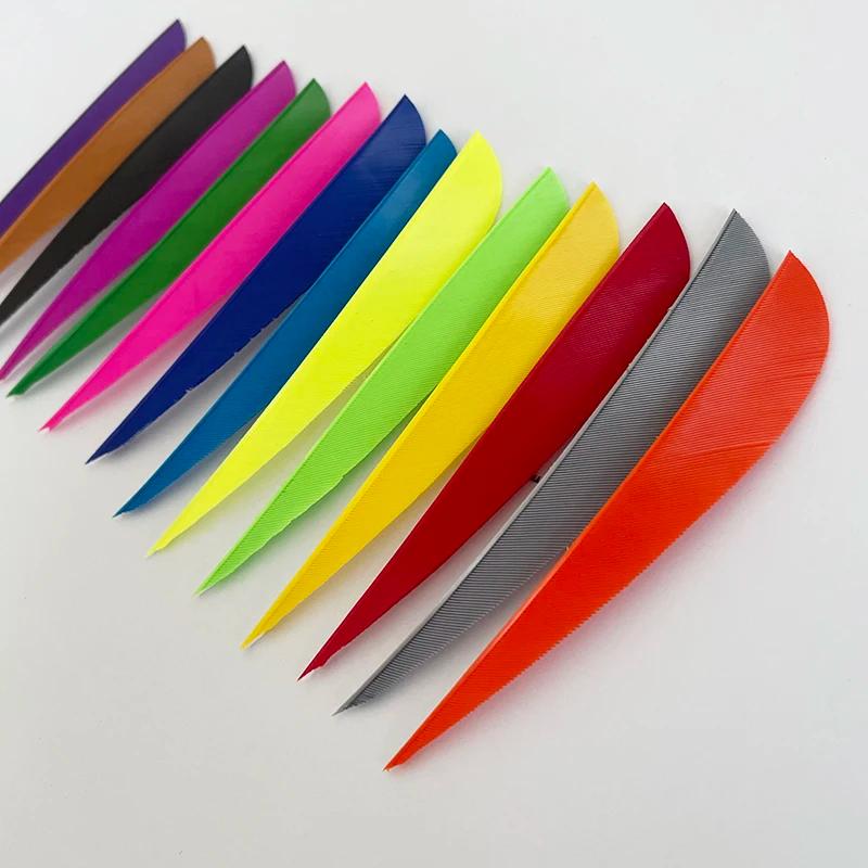 100 pièces 4 pouces dinde tir à l'arc plume Fletching flèche Fletches chasse ailes droite/gauche bri