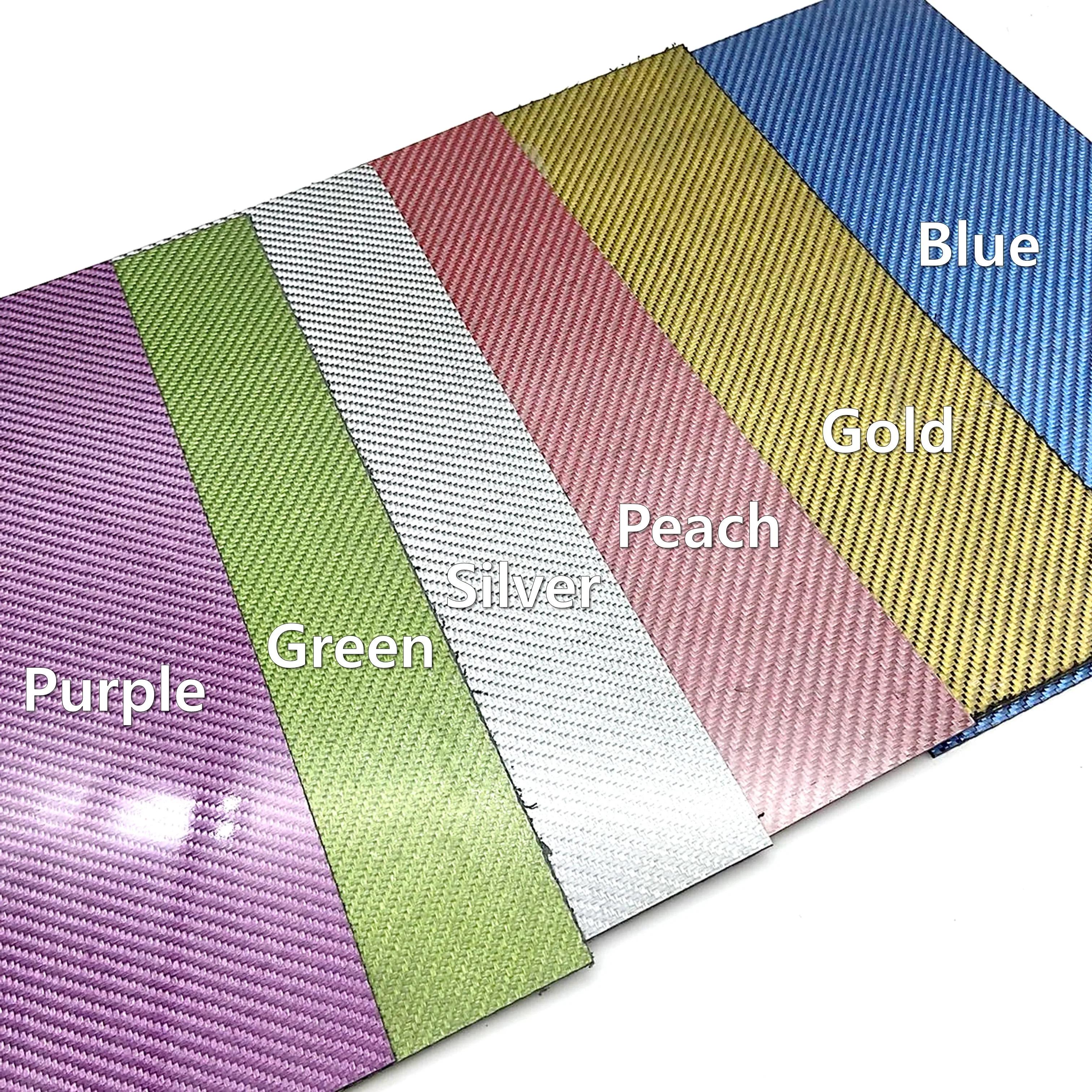 Plaque en fibre de carbone multicolore, panneau composite, argent, or, bleu, 3K, 200x300mm, épaisseu