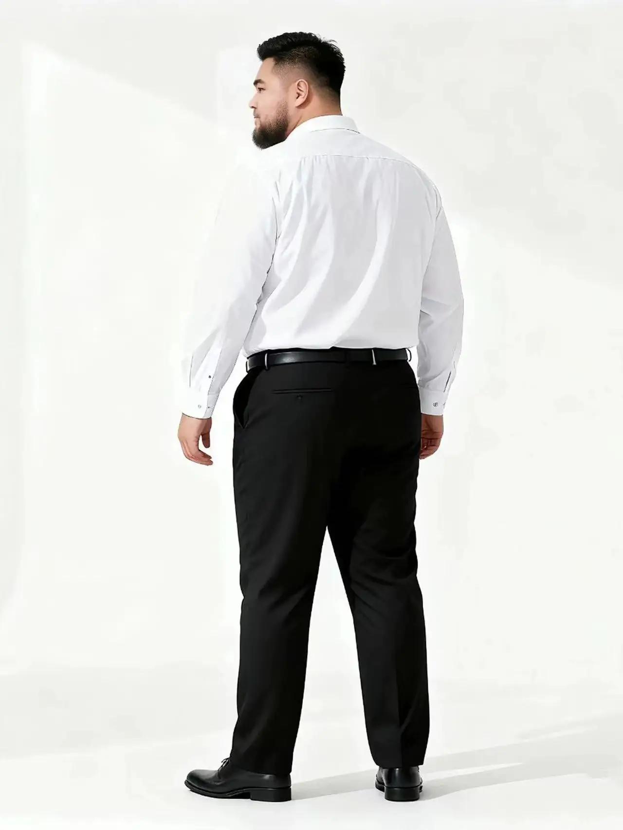 Chemises sociales pour hommes, grande taille 11XL 10XL, manches longues, chemise formelle de travail