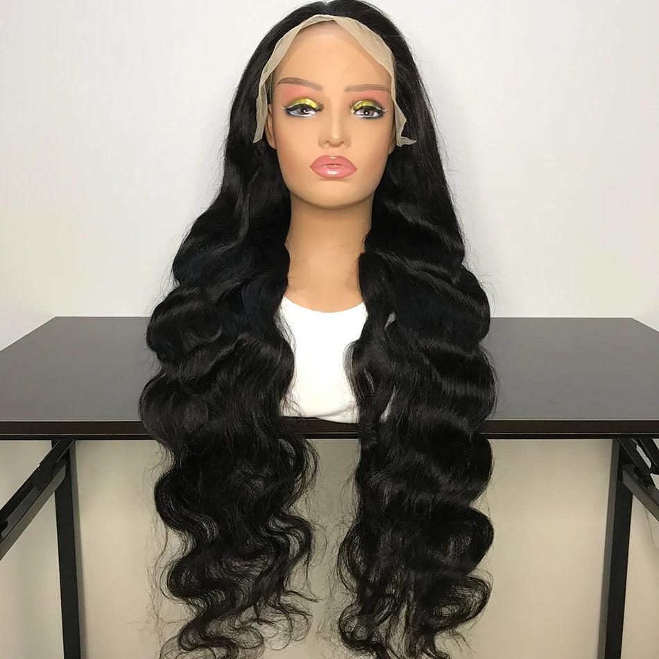 Perruques en cheveux humains ondulés de 30 à 40 pouces, perruque frontale en dentelle HD transparent