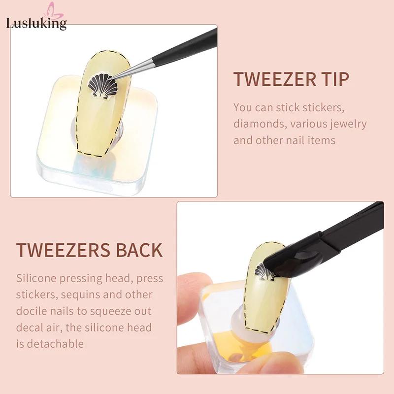 Pincettes à Double tête multi-usage, tête de pressage en Silicone, outil de coupe des ongles, prise 