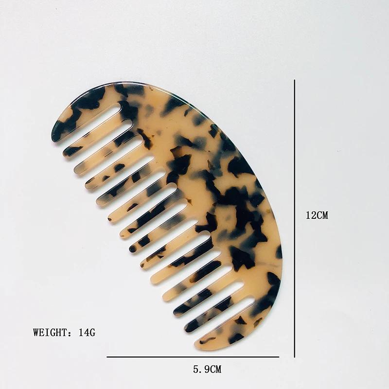 Peignes à cheveux en acétate, brosse de Massage antistatique, outil de coiffure coloré pour Salon de