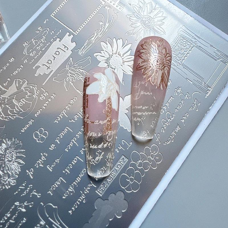 XMQ NAIL ART STAMPING PLATES LETRES Fleurs IMAGTEPLATES TEMPLATE