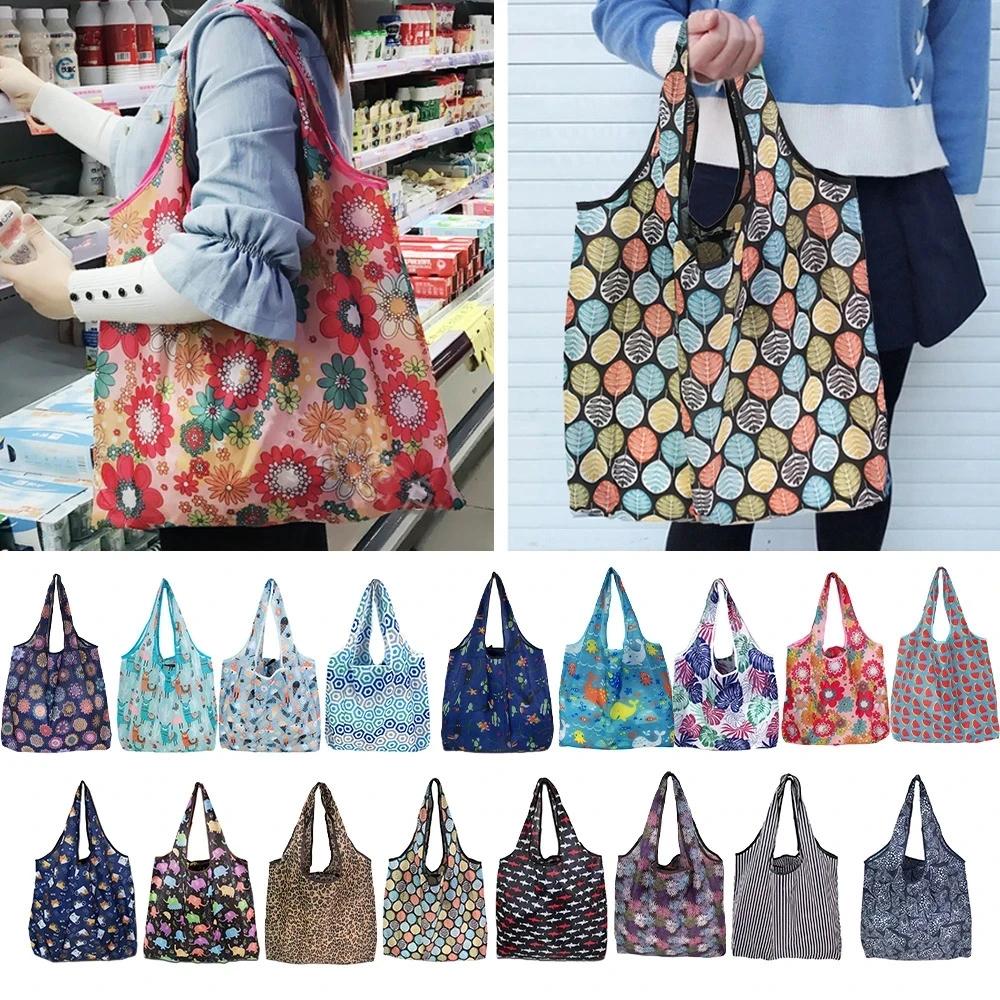 Grand sac de courses réutilisable, sac écologique, paquet d'épicerie, sacs de rangement de jouets de