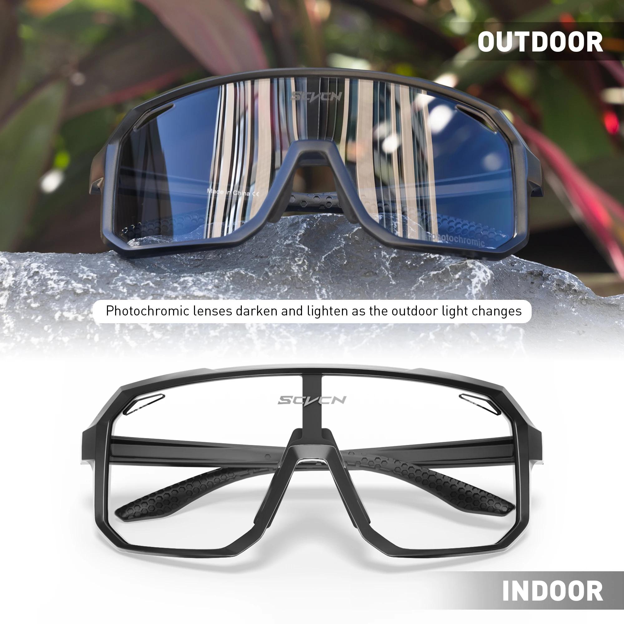 SCVCN photochromique hommes lunettes de cyclisme lunettes de soleil UV400 lunettes Sports de plein a