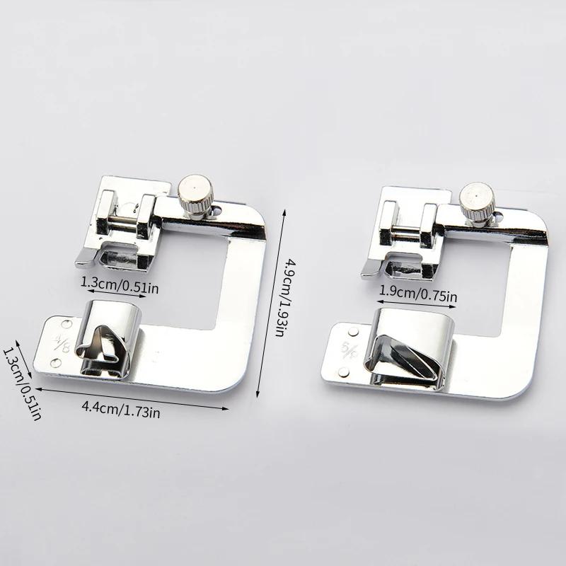 9mm /13mm /19mm /25mm Machine À Coudre Pied Presse Pied Roulé Hem Pieds Ménage Multi Fonctionnelle C
