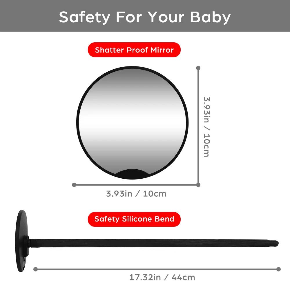 Miroir de poussette 1PC - 360 réglable °   Miroir de poussette testé et incassable avec pied en sili
