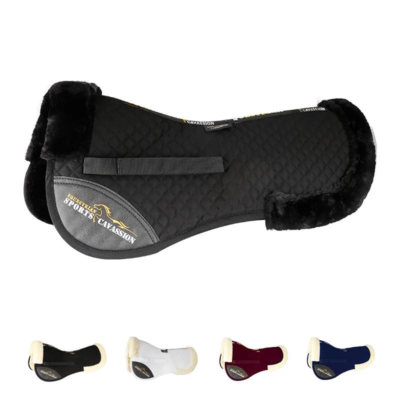 Demi-coussin doublé de correcteur de couleur noire, équitation sur le dos du cheval, équipement éque