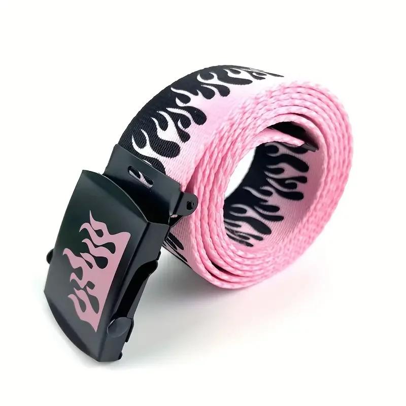 Ceinture de flamme de Style Punk – Décoration de personnalité Hip-hop Street Bad Boy tendance, Durab