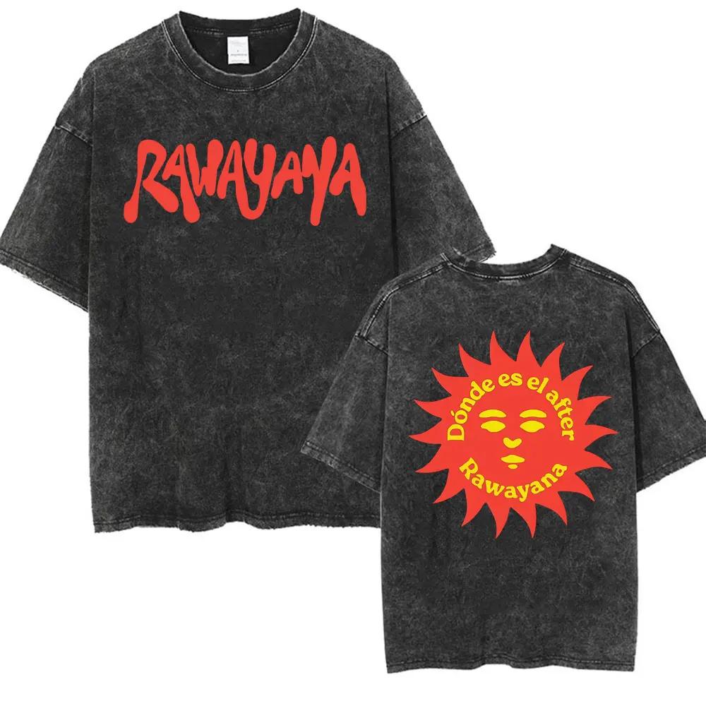 T-shirts Rawayana Donde Es El After 2026 Nouveau Album pour Hommes et Femmes, T-shirt Vintage Lavé à
