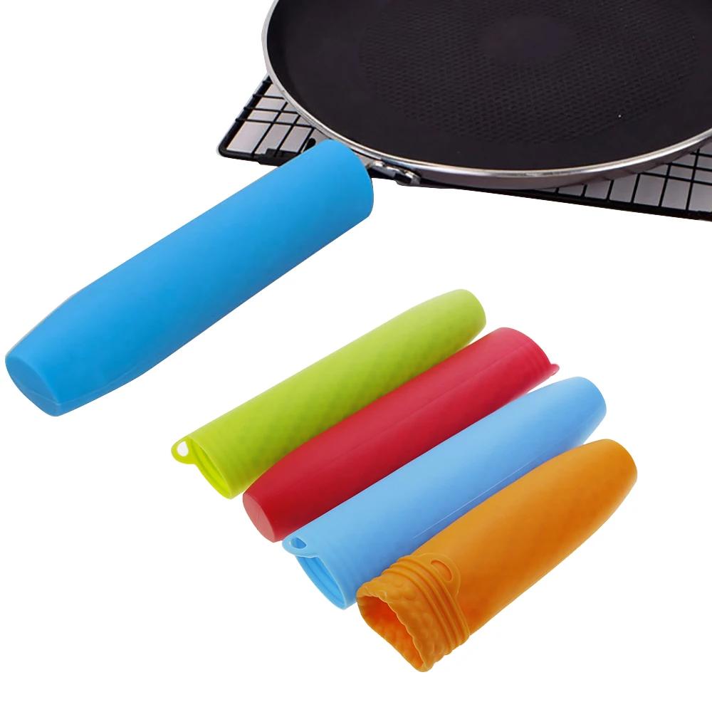 1 pièces couvercle de poignée de Pot en Silicone couvercle d'isolation outils de cuisine couvercle d