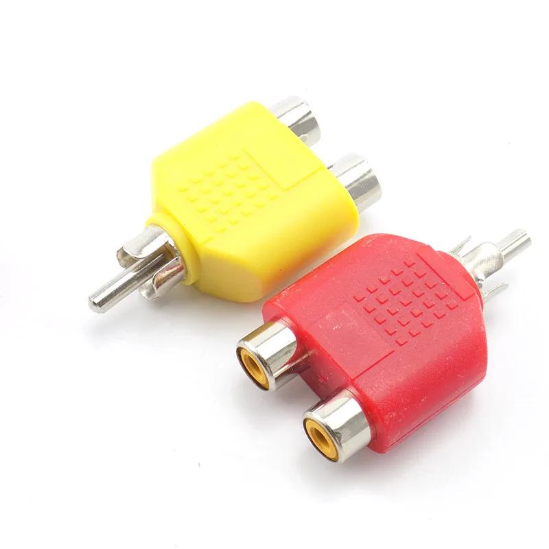 Connecteur RCA séparateur en Y, convertisseur de prise Audio-vidéo AV 1 mâle à 2 femelles, Kit adapt