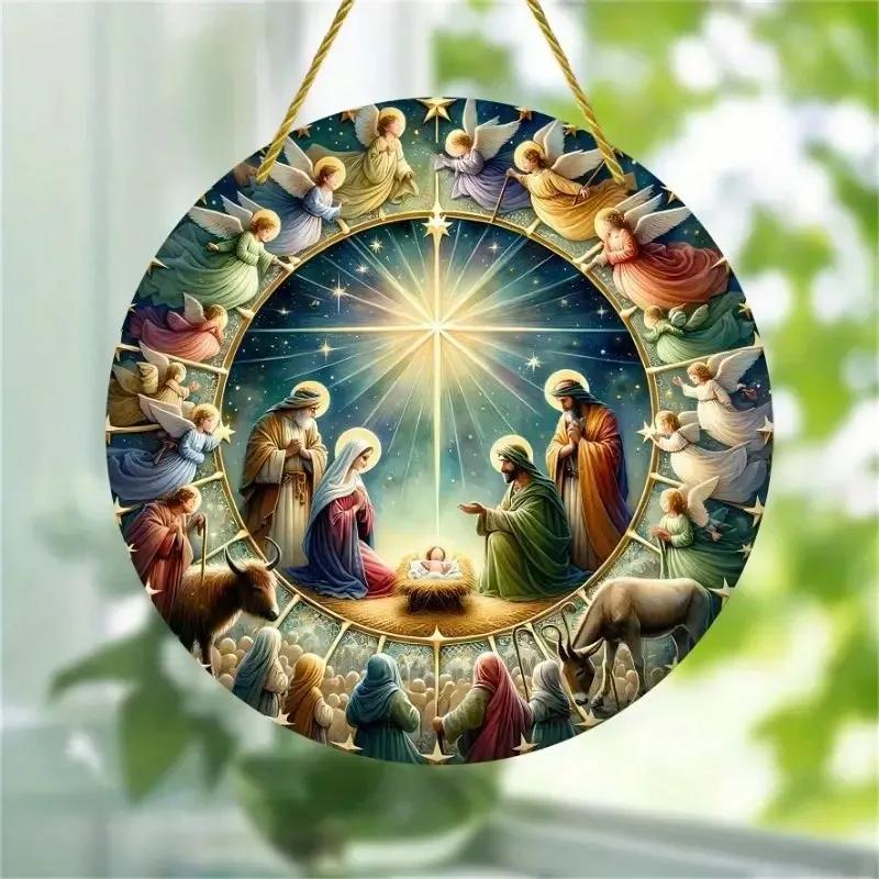 Disque circulaire en bois 2D 8 pouces, jésus et Disciples, plat, Art religieux chrétien, église, pri