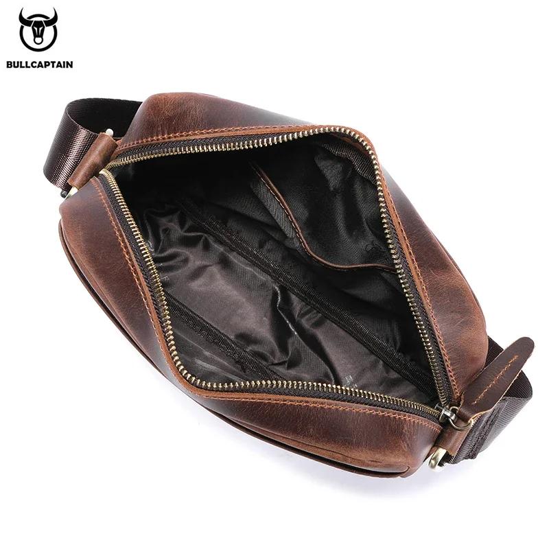 BULLCAPTAIN-Sac à Bandoulière en Cuir group pour Homme, Sac de Voyage Rétro de Grande Capacité, Cuir
