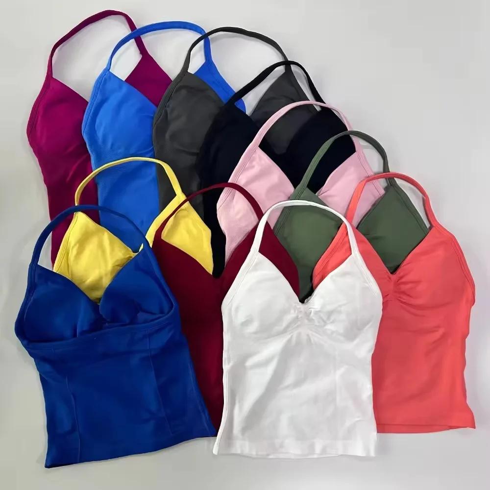 Soutien-gorge de sport Sexy pour femmes, Design dos ouvert, tissu extensible respirant pour le Yoga,