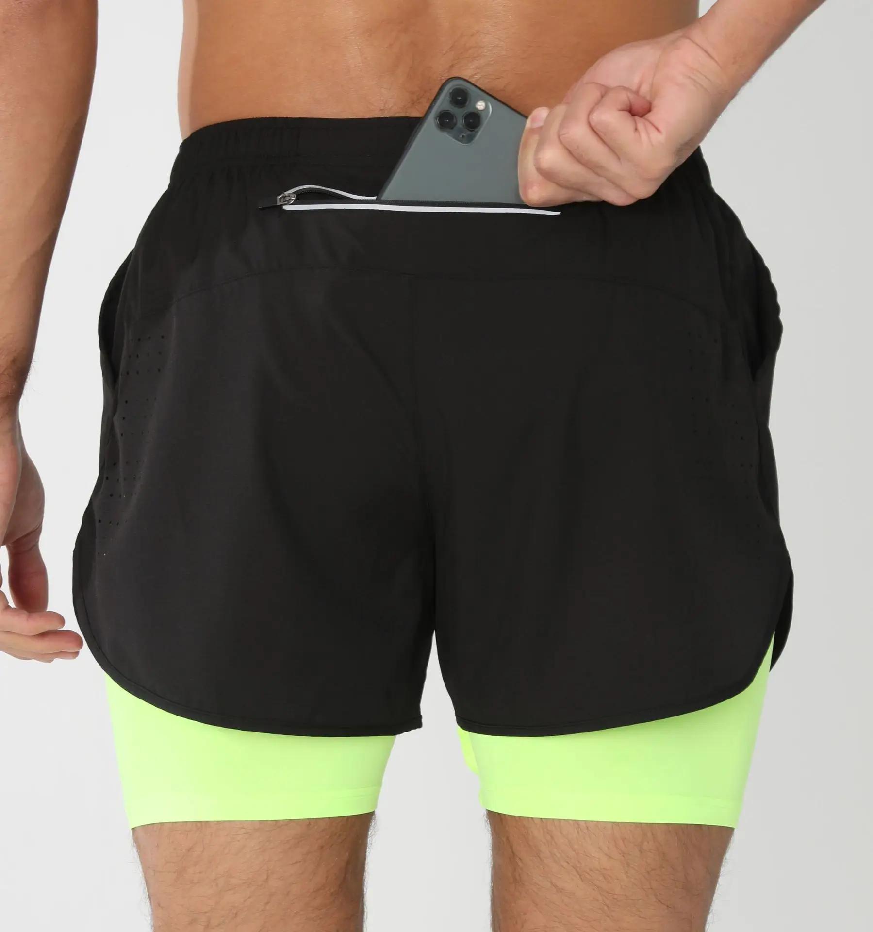 Shorts de course pour homme, pantalons de sport pour la gym et le fitness, shorts d'entraînement à s