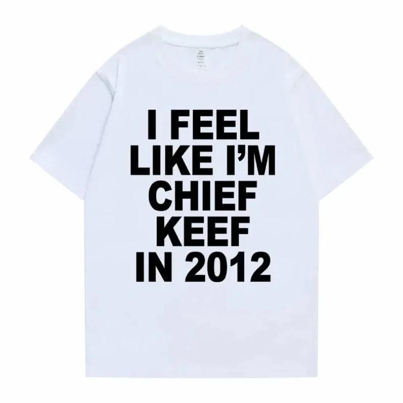 Femmes hommes j'aime je suis chef Keef en 2012 impression graphique t-shirt été hommes femmes mode t