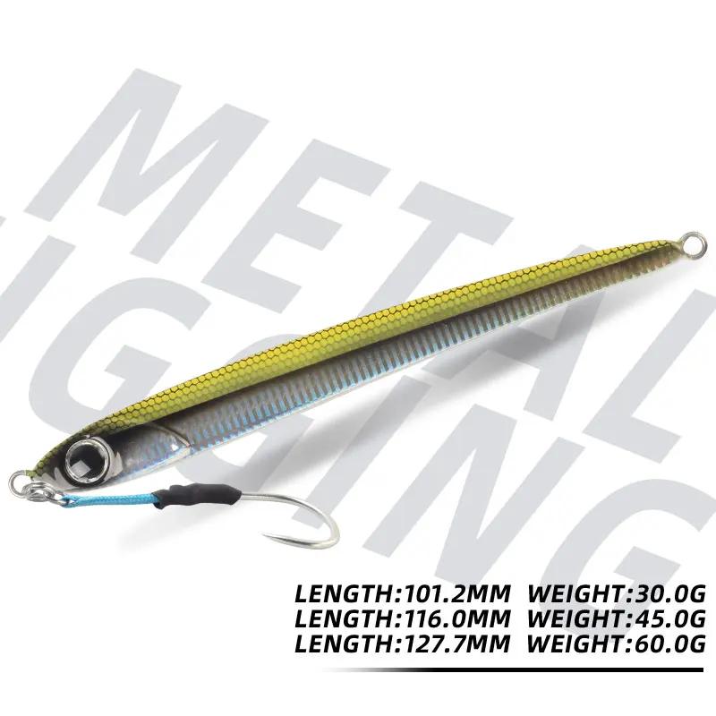 Works magiques gabarit en métal de mer faux appât 30g 45g 60g leurres articles de poisson d'eau salé