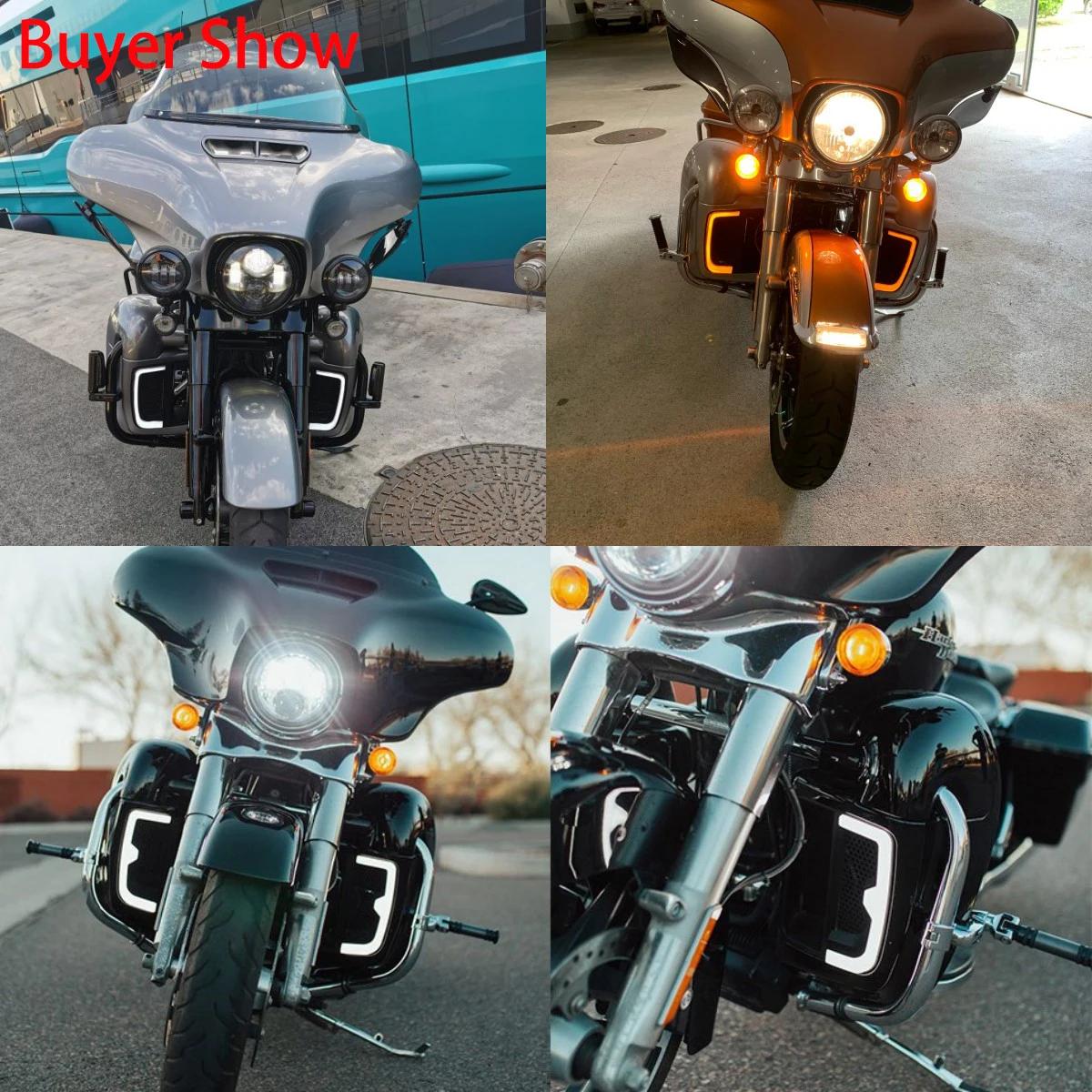 Carénage de lampe de course à LED pour moto, lumière de calandre inférieure, Harley Touring, calcula