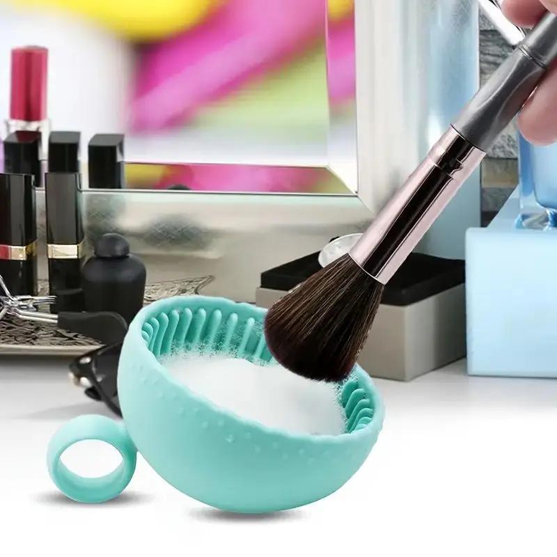 Nettoyeur de pinceaux de maquillage QuickClean, épurateur en Silicone de qualité supérieure et bol a